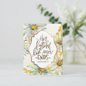 Erklärungen 3:22 Seine treue Liebe endet nie Postkarte (Stehend Vorderseite)