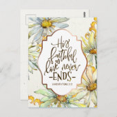 Erklärungen 3:22 Seine treue Liebe endet nie Postkarte (Vorne/Hinten)