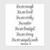 Erklärungen Aufkleber (Blatt)