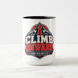 Erklimme die Vintage-Berg-Motivations-Abenteuerlus Tasse