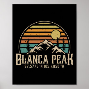 Erklimmen des Blanca Peak Colorado Wandern Mountia Poster
