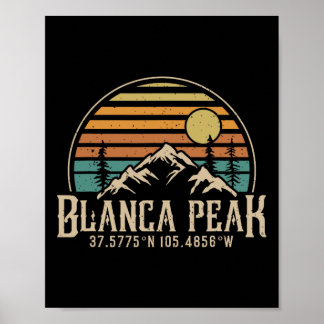 Erklimmen des Blanca Peak Colorado Wandern Mountia Poster