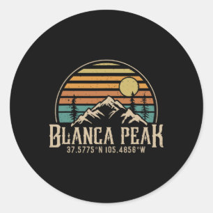 Erklimmen des Blanca Peak Colorado Wandern Mountia Runder Aufkleber