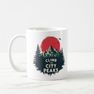 Erklimmen Sie die Stadtgipfel – Mountaineer Advent Kaffeetasse