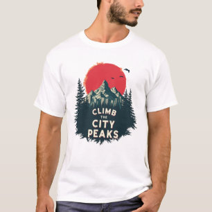 Erklimmen Sie die Stadtgipfel – Mountaineer Advent T-Shirt