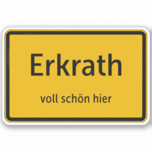 Erkrath Aufkleber Sticker Autoaufkleber