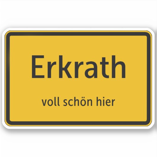 Erkrath Aufkleber Sticker Autoaufkleber (Vorderseite)