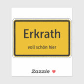 Erkrath Aufkleber Sticker Autoaufkleber (Blatt)