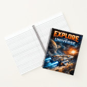 Erkunde das Universum – Sci-Fi-Raumschiff Notizblock (Innenseite)