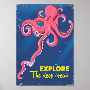 Erkunde den tiefen Ozean Poster