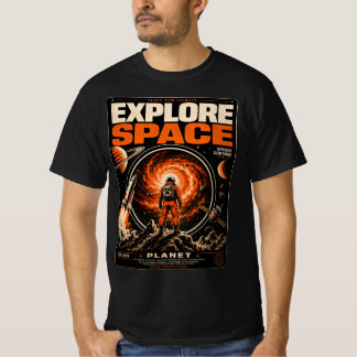 Erkunde den Weltraum – Retro-Sci-Fi T-Shirt
