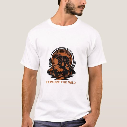 Erkunde die Wildnis. T-Shirt (Vorderseite)