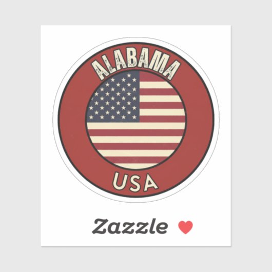 Erkunden Sie Alabama - State-Abenteuer Aufkleber (Blatt)