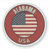 Erkunden Sie Alabama - State-Abenteuer Aufkleber (Vorderseite)