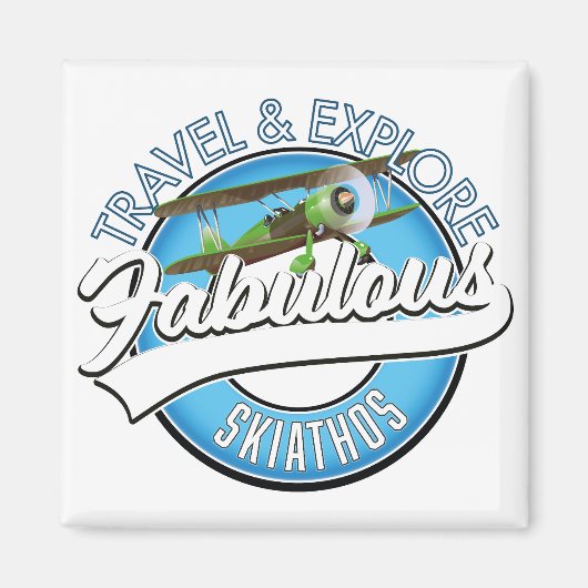 Erkunden Sie das fabelhafte Skiathos Logo Magnet (Vorne)