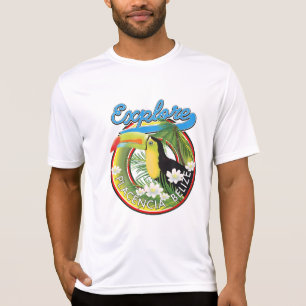 Erkunden Sie das Placencia Belize Reise Logo T-Shirt