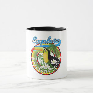 Erkunden Sie das Placencia Belize Reise-Logo Tasse