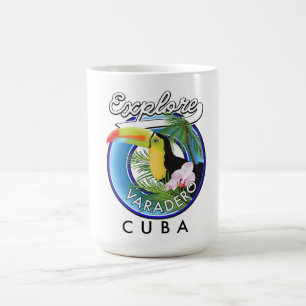 Erkunden Sie das Varadero Kuba Reise Logo Kaffeetasse