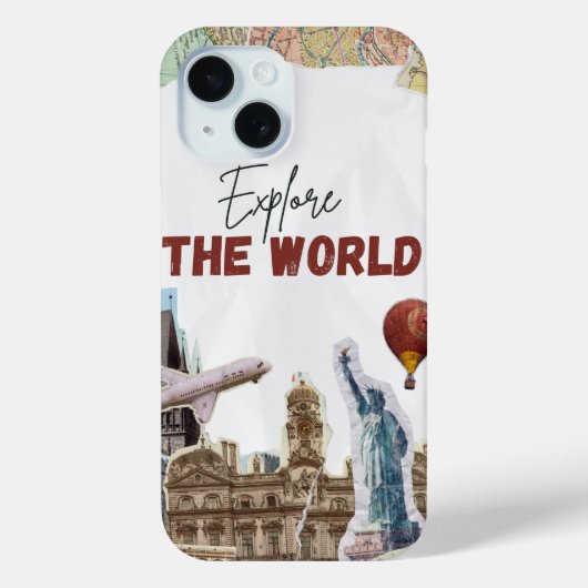 Erkunden Sie den Fall World Travel iPhone 15 Case-Mate iPhone Hülle (Rückseite)