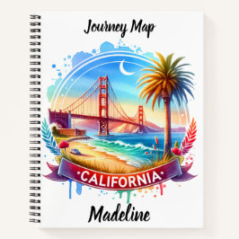 Erkunden Sie die goldene Küste durch die ikonische Notizblock