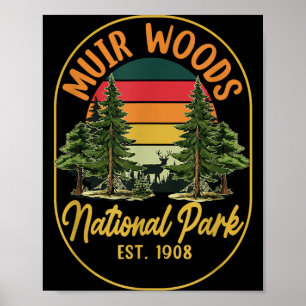 Erkunden Sie die Natur in Muir Woods Est 1908 Nati Poster