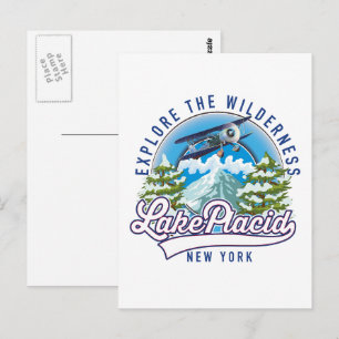 Erkunden Sie die Wildnis, den See ruhig Postkarte
