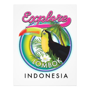 Erkunden Sie Lombok Indonesia Reiselogo Fotodruck