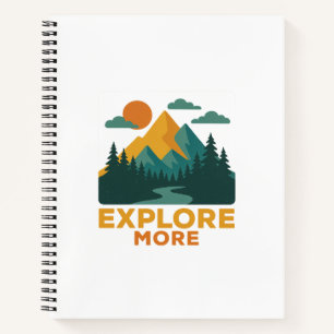 Erkunden Sie mehr - Retro Mountain & Forest Advent Notizblock