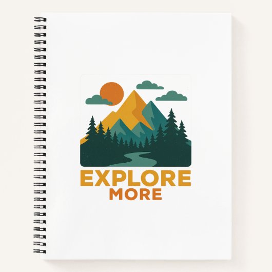 Erkunden Sie mehr - Retro Mountain & Forest Advent Notizblock (Vorderseite)