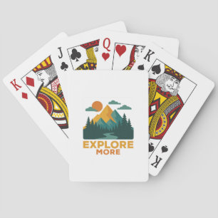 Erkunden Sie mehr - Retro Mountain & Forest Advent Spielkarten