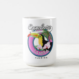 Erkunden Sie Tampa Florida Retro-Logo Kaffeetasse