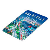 Erkundet die Wunder von Bukarest Magnet (Linke Seite)