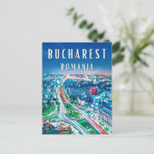 Erkundet die Wunder von Bukarest Postkarte (Stehend Vorderseite)