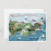 Erkundung der Küste San Pedro Illustration Foto Po Postkarte (Vorne/Hinten)