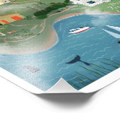 Erkundung der Küste San Pedro Illustration Fotodruck (Ecke)