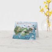 Erkundung der Küste San Pedro Illustration Karte (Gelbe Blume)