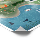 Erkundung der Küste San Pedro Illustration Poster (Ecke)