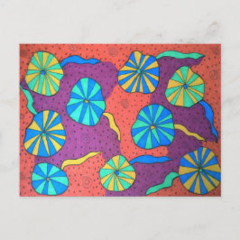 Erkundung der Tiefen farbenfroh Abstrakt Postkarte