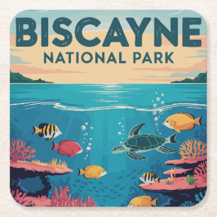 Erkundung des Biscayne National Park Florida Gewäs Rechteckiger Pappuntersetzer