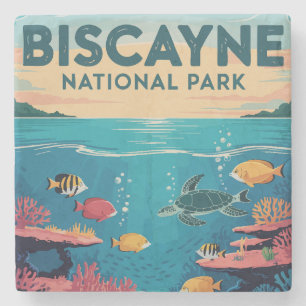 Erkundung des Biscayne National Park Florida Gewäs Steinuntersetzer