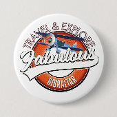 Erkundung des fabelhaften Gibraltar-Logos Button (Vorderseite)