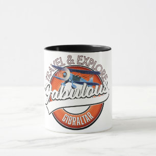 Erkundung des fabelhaften Gibraltar-Logos Tasse