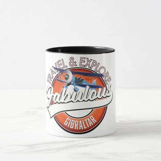 Erkundung des fabelhaften Gibraltar-Logos Tasse (Zentrum)