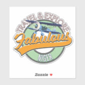 Erkundung des fabelhaften Niger Logos Aufkleber (Blatt)