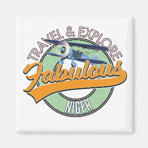Erkundung des fabelhaften Niger Logos Magnet