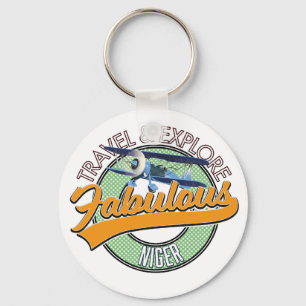 Erkundung des fabelhaften Niger Logos Schlüsselanhänger