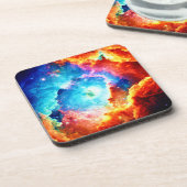 Erkundung des farbenfrohen Nebels Kunst Getränkeuntersetzer (Linke Seite)