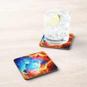 Erkundung des farbenfrohen Nebels Kunst Getränkeuntersetzer (Rechte Seite)