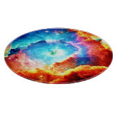 Erkundung des farbenfrohen Nebels Kunst Schneidebrett (Ecke)