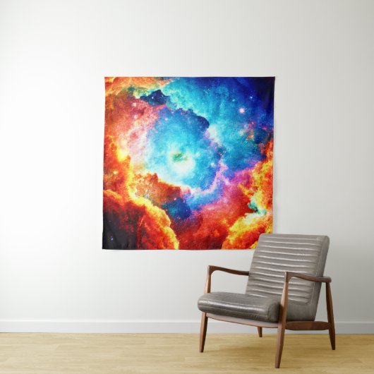 Erkundung des farbenfrohen Nebels Kunst Wandteppich (Beispiel (Horizontal))